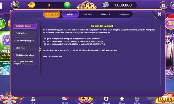 Sự kiện thường xuyên được tổ chức bởi m88vin