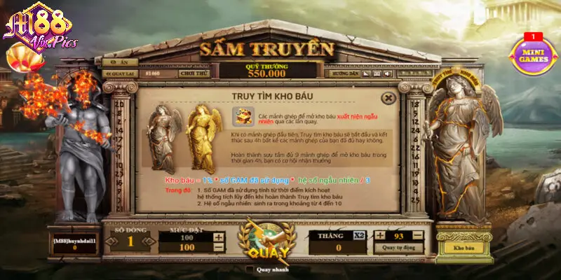 Truy tìm kho báu cùng với game Sấm Truyền M88vin